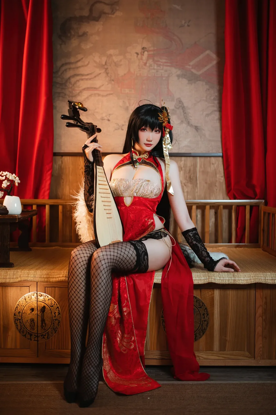 瓜希酱 大凤旗袍