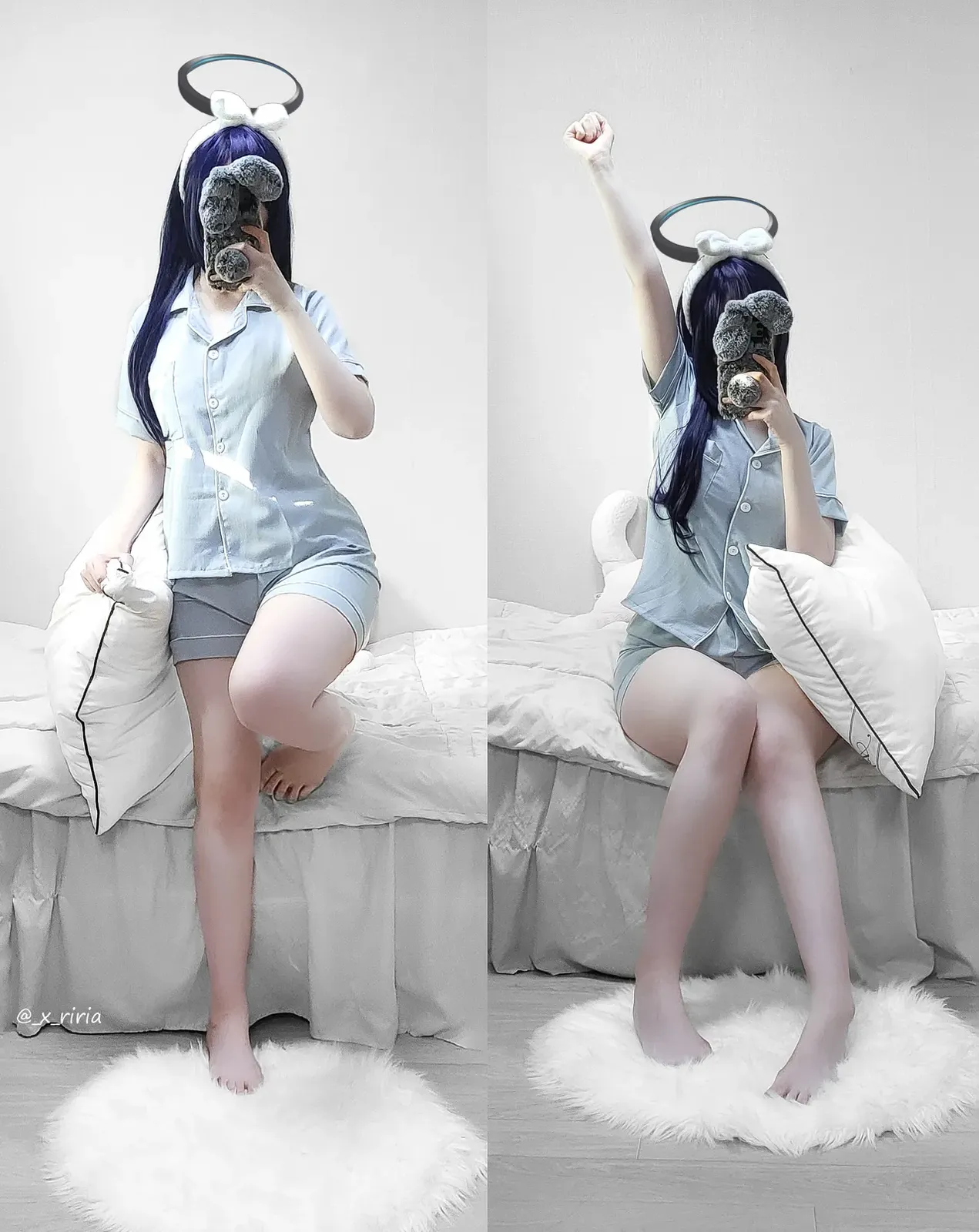 riria - Yuuka (Pajama) (Blue Archive)